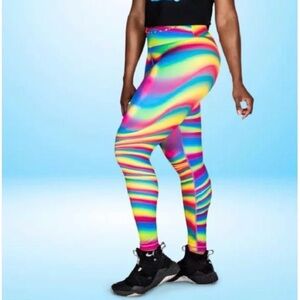 Grrrl Rainbow Striped Leggings (XL)
